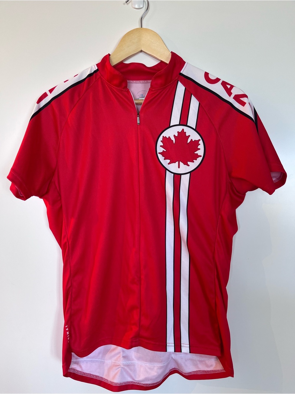 Primal Canada Red and White Cycling Jersey Short Sleeve